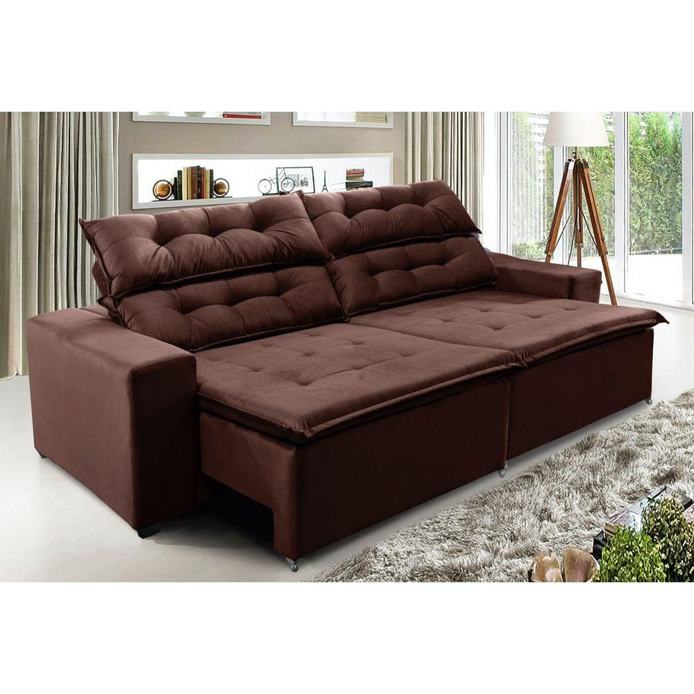 Sofá Concepit 210cm Retrátil Reclinável com Molas espirais - WS estofados