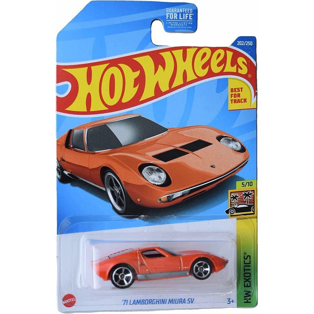 Carro de brinquedo Hot Wheels `71 Miura SV 1:64 Scale Die C