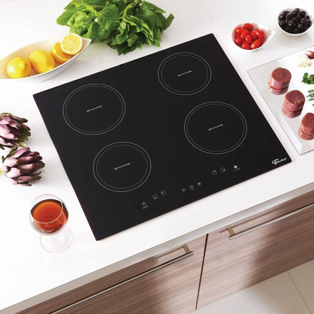 Fogão Cooktop Fischer 4Q por Indução Mesa Vitrocerâmica 220V