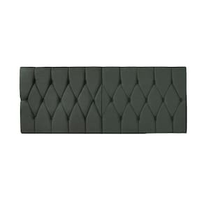 Cabeceira Painel Dubai Deluxe Estofada Casal Cinza - 1,40 metros