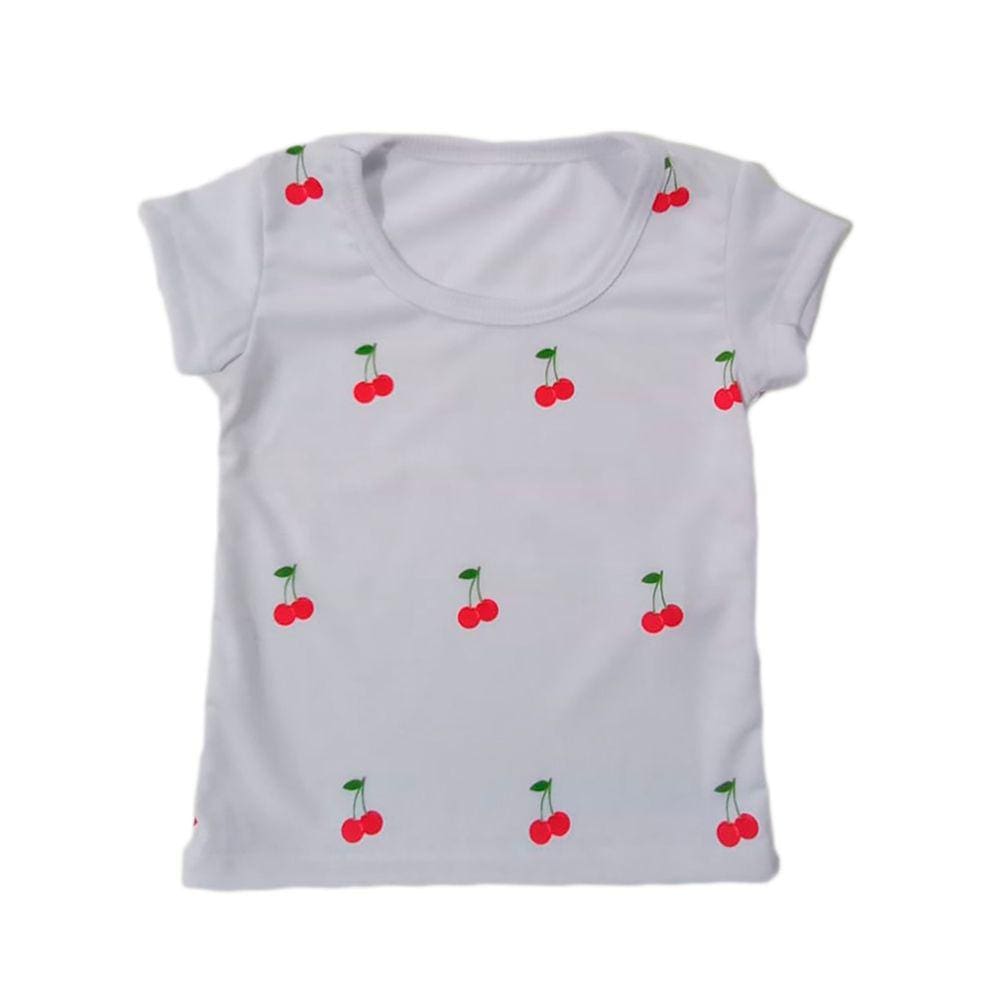 Camiseta Infantil Feminina Cerejinhas
