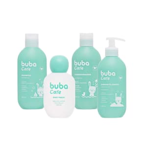 Kit Higiene Banho de Bebê 250ml Colônia 100ml Sem Lágrimas Buba Care