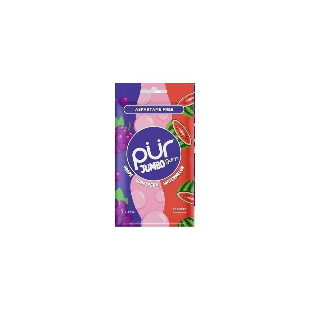 Pur Jumbo Goma Mascar S/Açucar C/Xilitol Uva/Melância - 81G