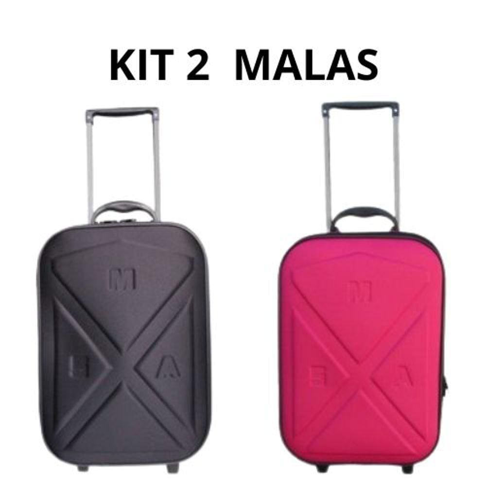 Kit Com Duas Malas MEDIANAS Resistente Bordo Viagem