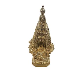 Linda Imagem Banhada De Nossa Senhora Aparecida 23Cm - Zp7