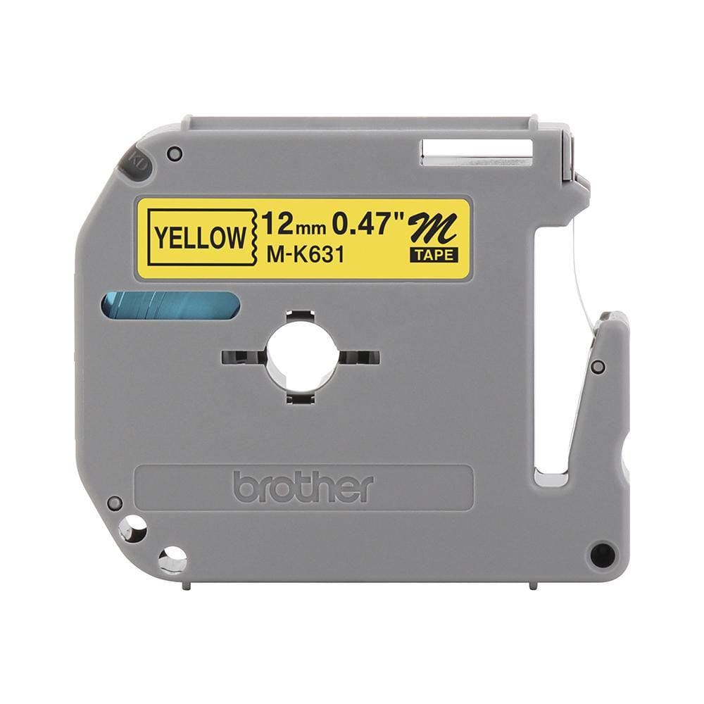 Fita Brother MK-631 12mm Preto/Amarelo
