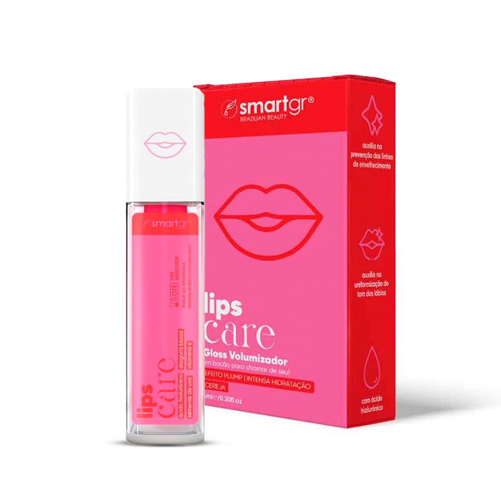 Gloss Volumizador Cereja 6 ml - Smart Lips Care Smart GR