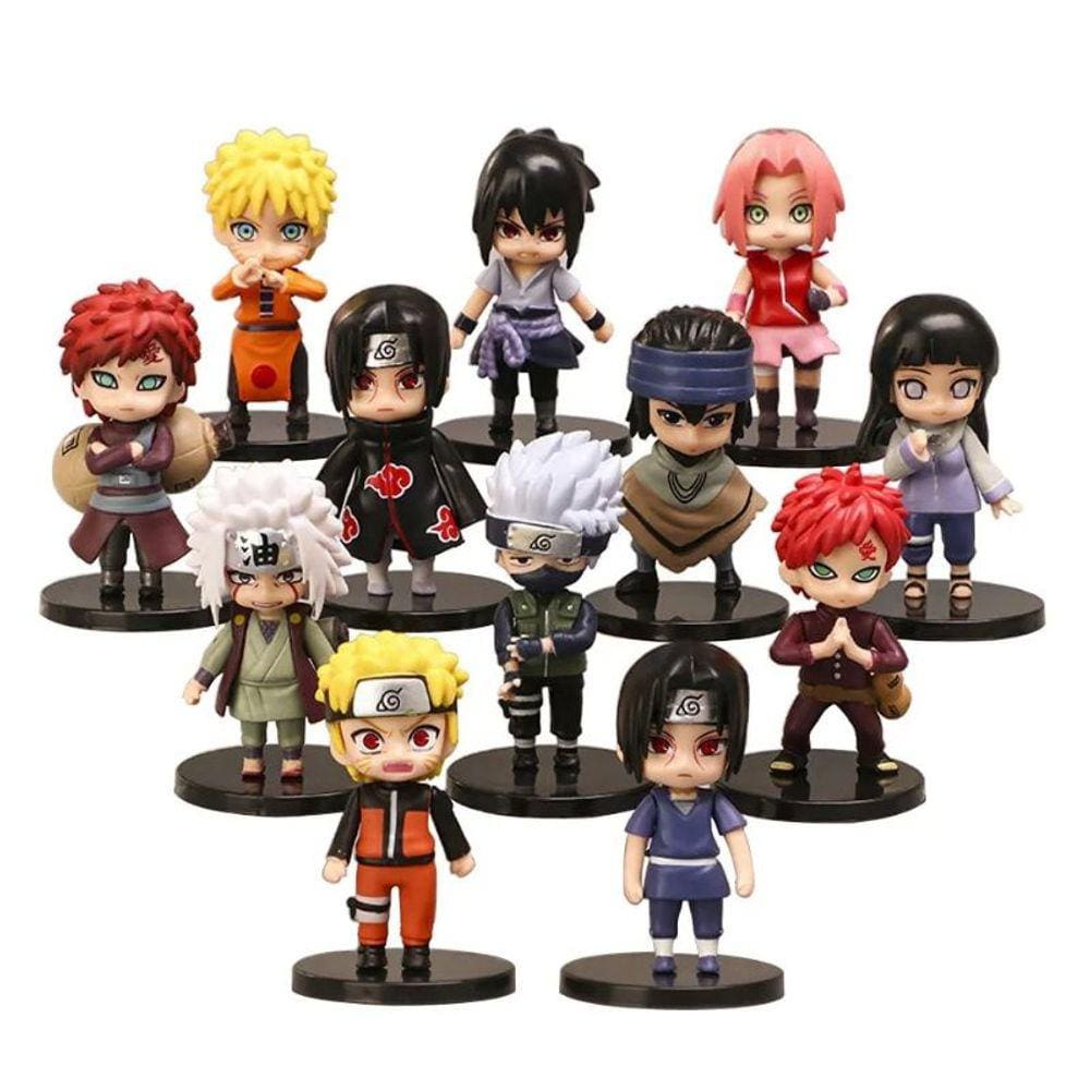 Action Figure Naruto 12 Peças 7-8 cm