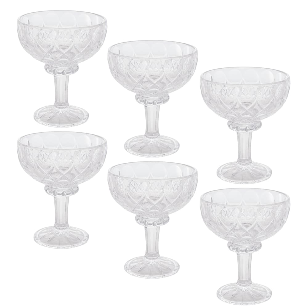 Conjunto 6 Taças Cristal de Chumbo para Sobremesa Angel 260ml - Wolff