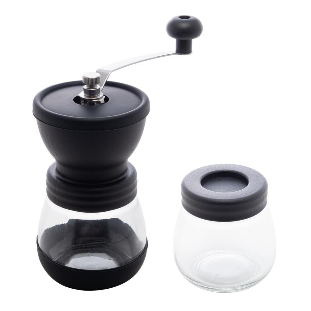 Moedor de Café de Inox com Porta Pó Extra de Vidro Preto - Lyor