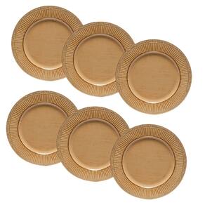 Conjunto 4 Sousplats Plástico Dourado 33cm - Rojemac