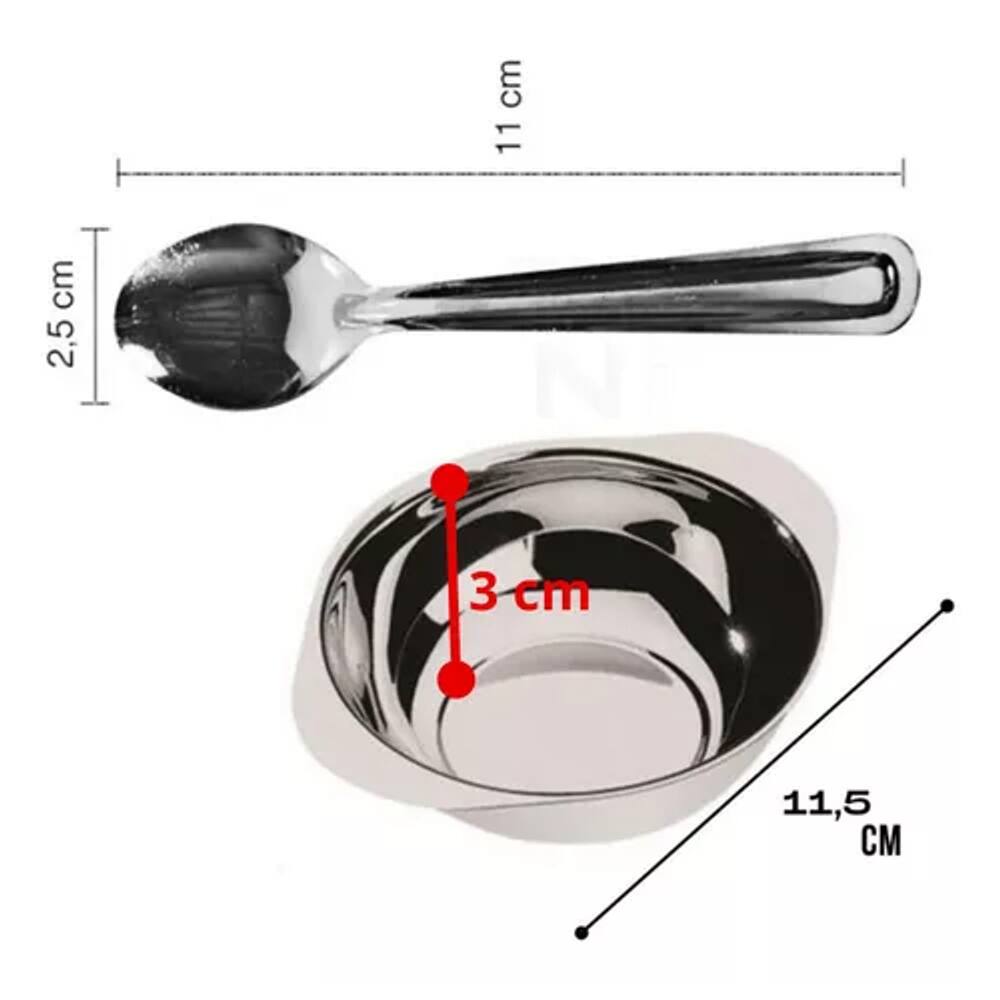 Kit Cumbuca e Colher em Aço Inox - Elegância e Durabilidade