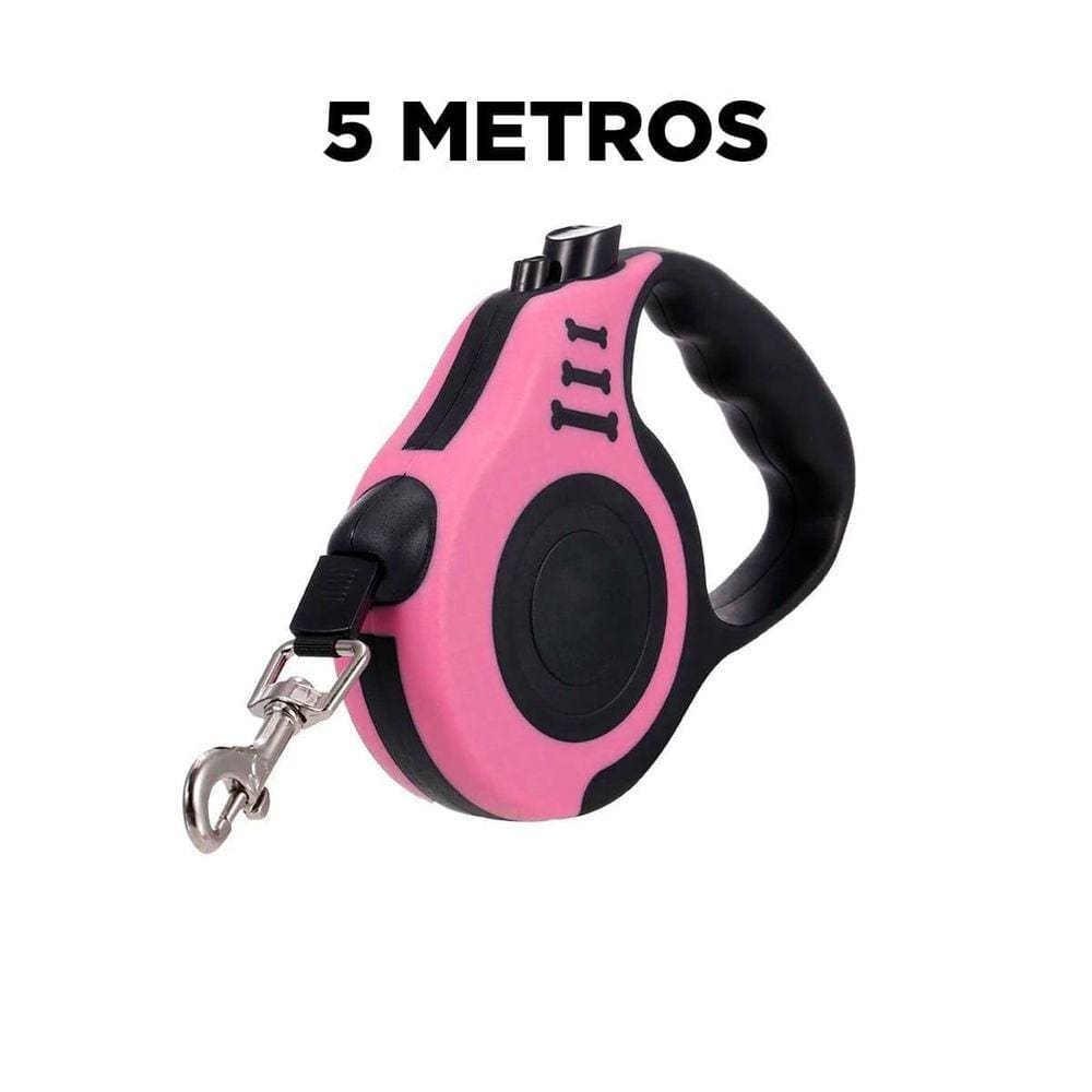 Guia Retrátil Passeio Coleira Cachorro 5 Metros Até 20 Kg