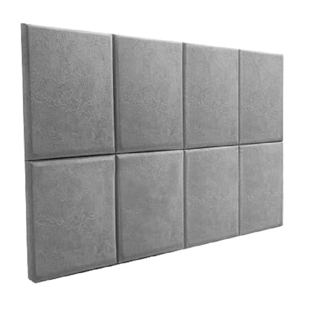Cabeceira Painel Turano Módulos 160cm Largura Suede Cinza