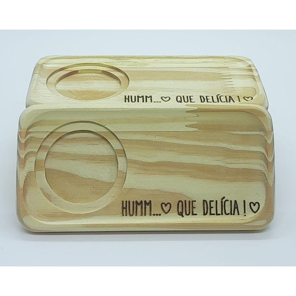kit Jogo conjunto 6 Pires Retangulares p/ xícaras de café e chá - Pinus
