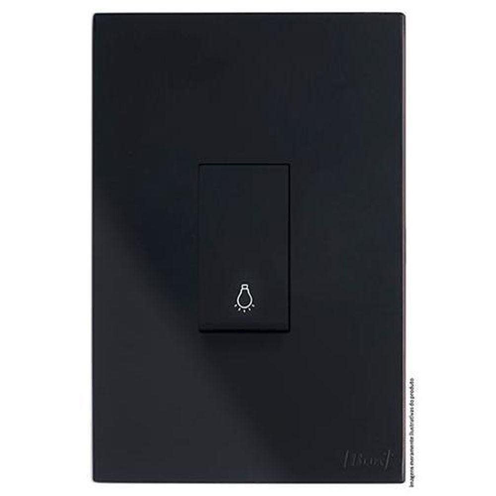 Cj Int.Pulsador De Minuteria Vertical 4X2 Recta Black Gloss