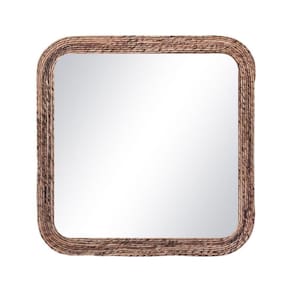 Espelho Decorativo Corda Bananeira 70X70Cm Quadrado