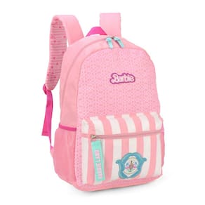 Mochila Escolar Infantil Barbie C/ Bolso Frontal e Detalhes