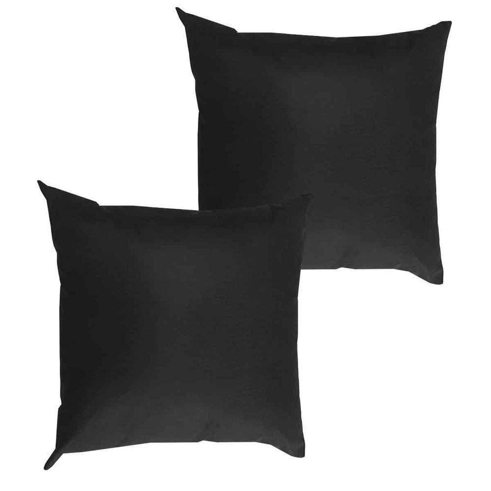 Kit 2 Capas Para Almofada 45 Cm X 45 Cm - Casa Chick Preto