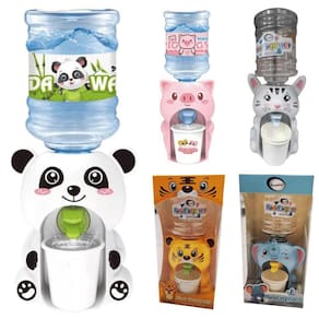 Mini Bebedouro De Plastico Com Mini Galao E Copos Na Caixa