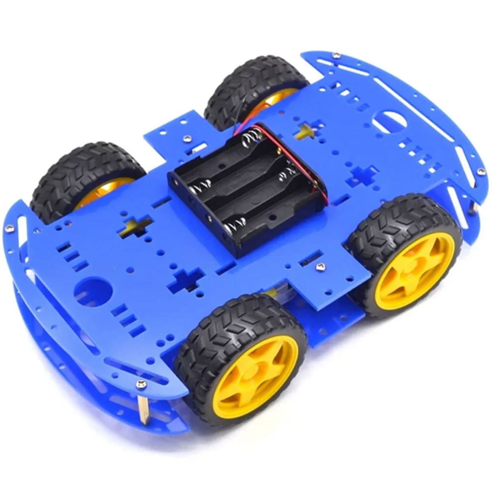 Kit Chassi Com 4 Rodas 4Wd - Azul