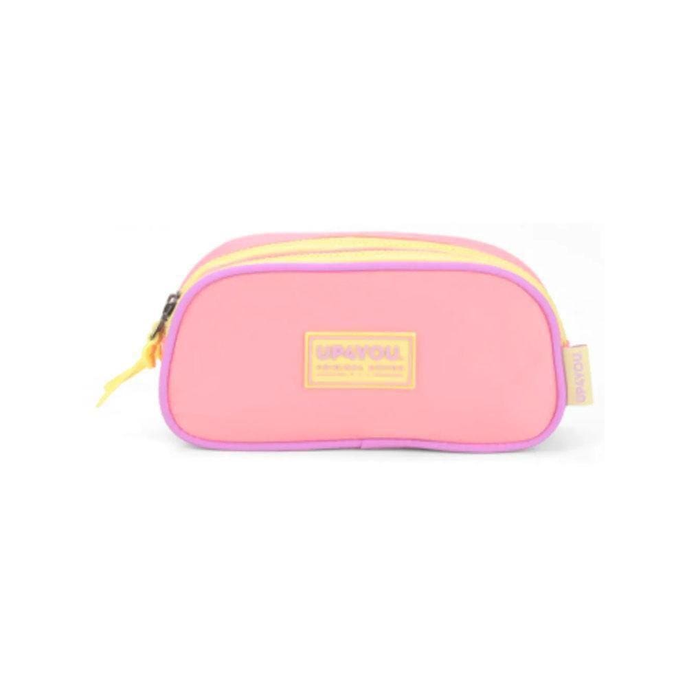 Estojo 2 Divisórias Up4You Candy Rosa Luxcel