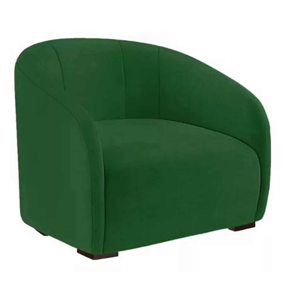 Poltrona Decorativa Julia Suede Verde - LM DECOR