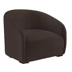 Poltrona Decorativa Julia Suede Marrom - LM DECOR