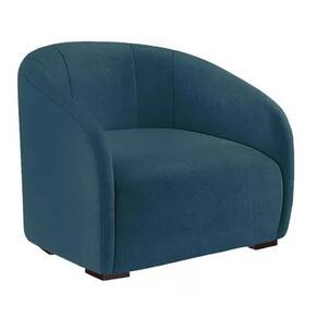 Kit 2 Poltronas Decorativa Julia Suede Azul Marinho - LM DECOR