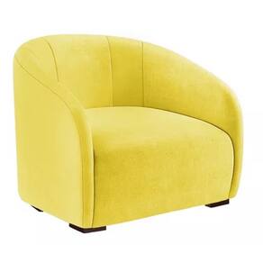 Poltrona Decorativa Julia Suede Amarelo - LM DECOR