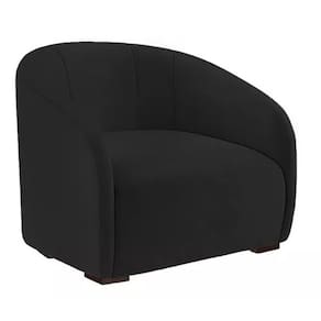 Poltrona Decorativa Julia Suede Preto - LM DECOR