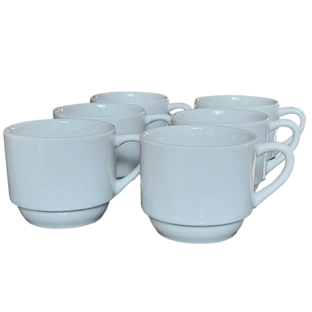 Jogo 48 Xicaras Café/Chá hotel 200ml - Porcelana Branca