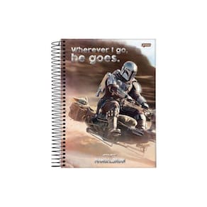 Caderno Espiral Mandalorian Wherever 10 Matérias 160 Folhas