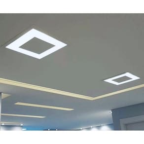 Plafon rebatedor luminaria embutir luz indireta 45cm e27