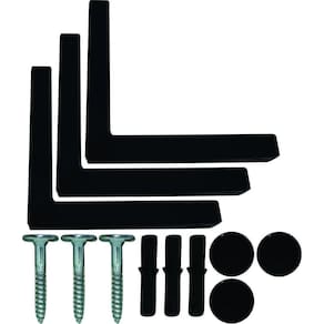 Kit 4 Suportes Mão Francesa Cantoneira Prateira Preto 30Cm