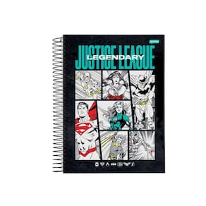 Caderno Espiral Liga Da Justiça Quadrinhos 1 Matéria 80 Fls