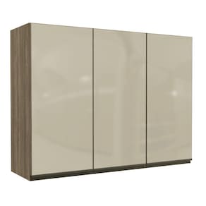Armário Aéreo Kappesberg Maxxi 3 Portas com Vidro 120cm Marrom