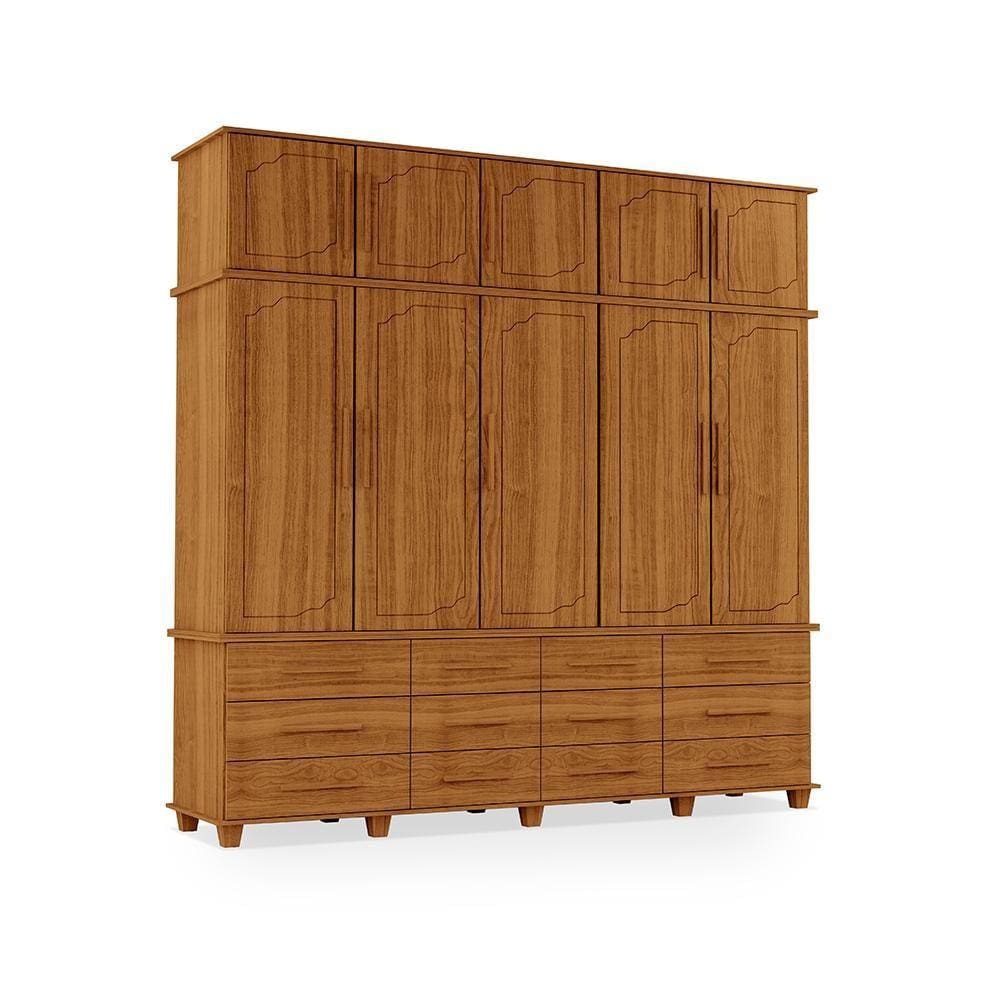 Armário com 12 Gavetas Arles Carvalho New