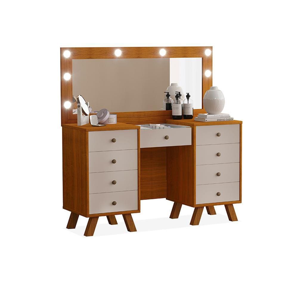 Penteadeira Com 9 Gavetas Freijó Maní Ronda