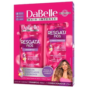 Shampoo 250ml + Condicionador Dabelle Resgata Fios 200ml