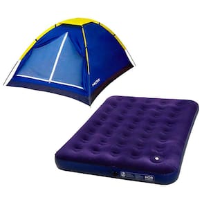 Kit Camping Barraca Iglu 4 Pessoas + Colchão Casal Inflável Mor Life