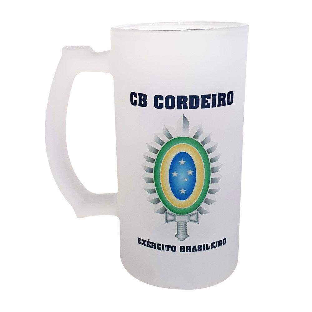 Caneca Vidro Chopp Cerveja Personalizado Exército Brasileiro