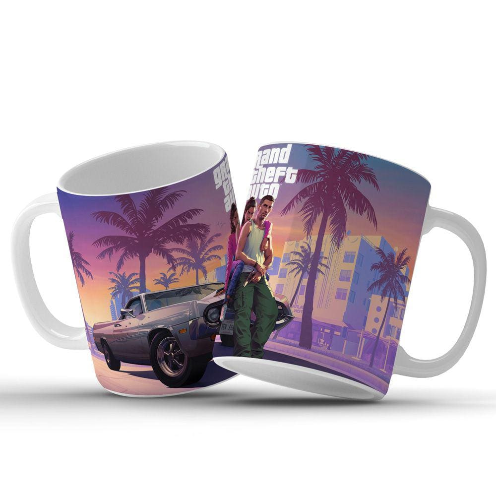 Caneca Do GTA 6 Personalizada em Cerâmica 325ML