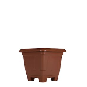 Vaso Para Planta Quadrado De Plastico N° 3 - Terra Cota