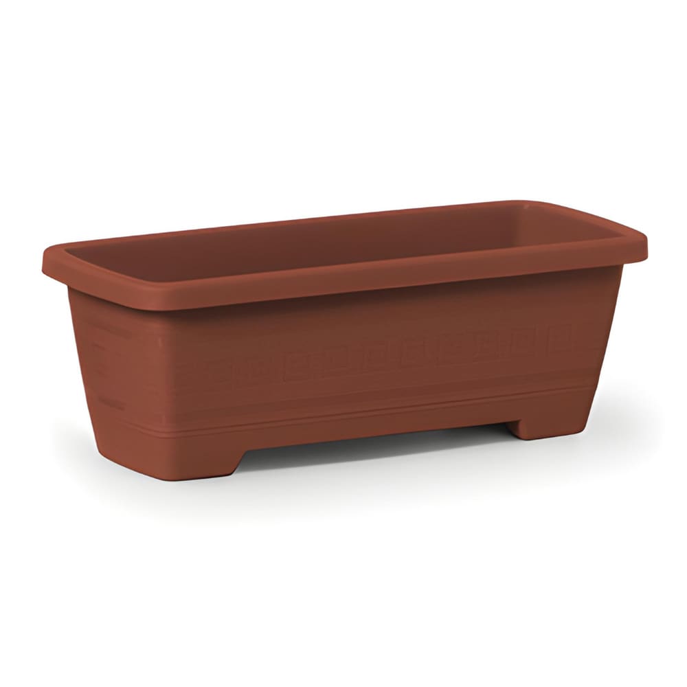 Vaso Retangular Pequeno 1,6 Litros Plástico - Terracota Plasmont
