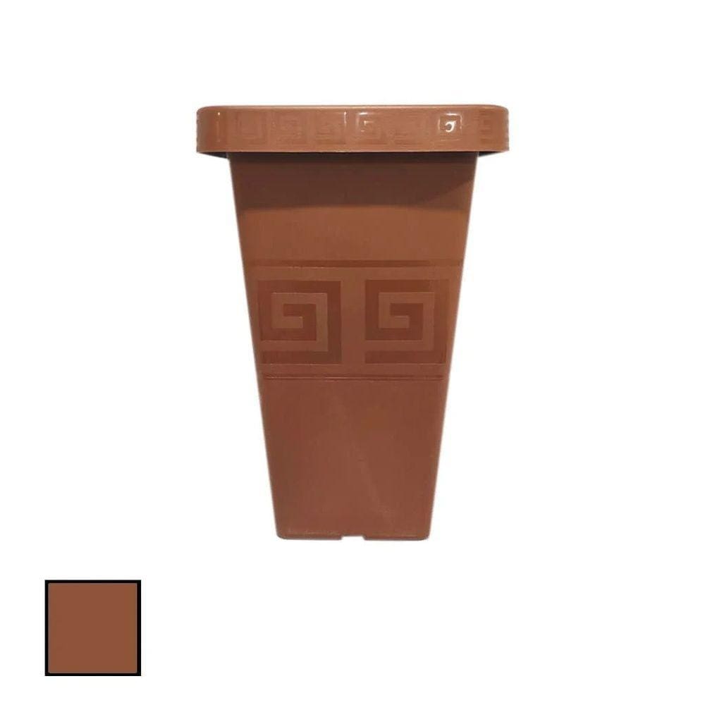 Vaso Tacho Para Plantas Comprido Quadrado De Plastico 13 Litros - Terra Cota