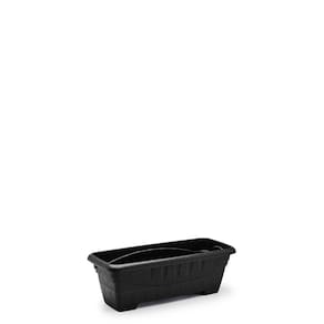 Vaso Tacho Jardineira Mini Retangular De Plastico 1,6 Litros - Preto