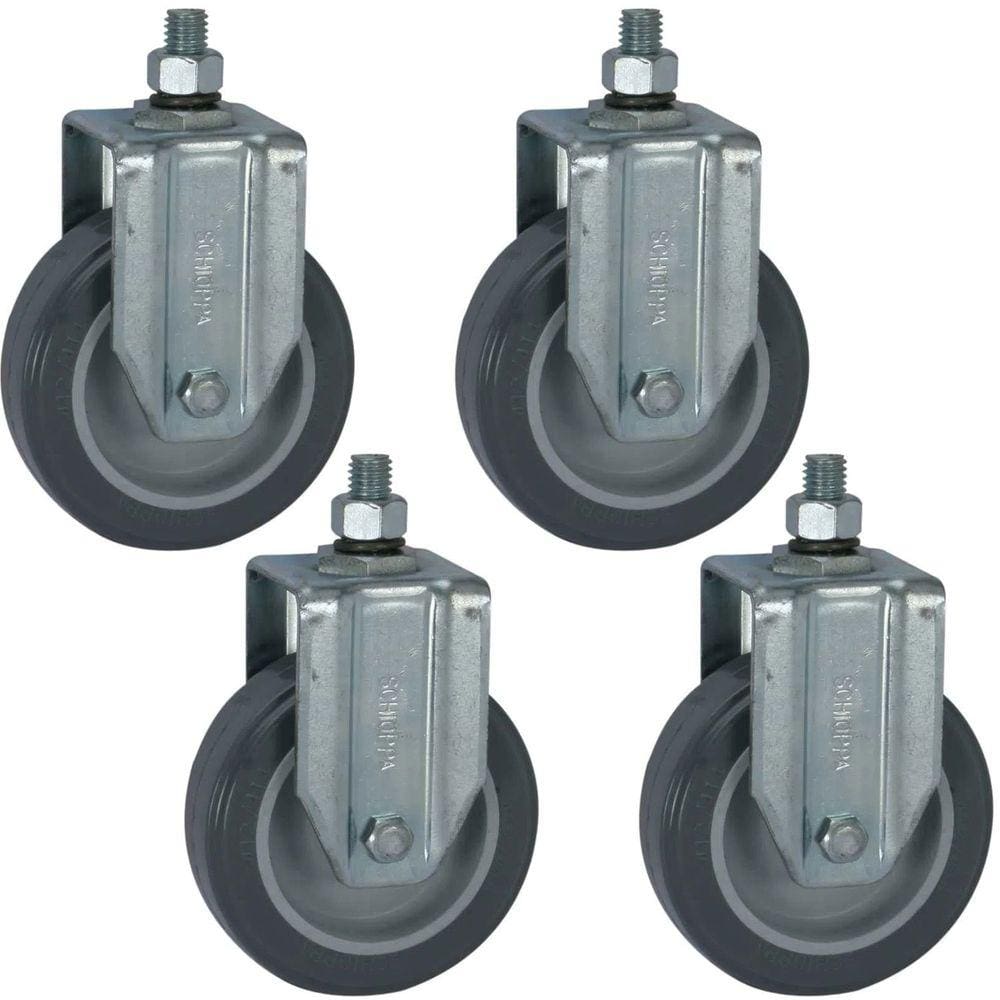 4 Rodízio Fixo Espiga Pvc 4 Polegadas Fle412bp 65kg Schioppa