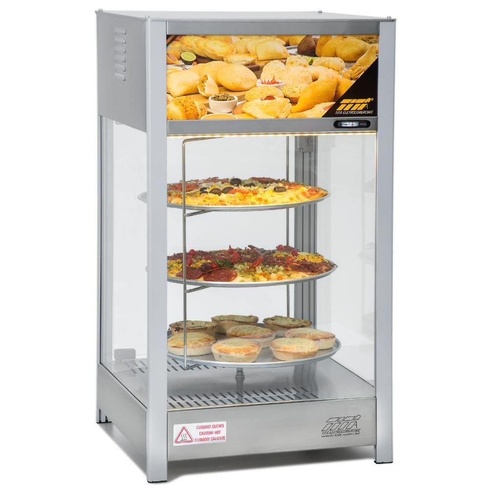 Estufa Giratoria Vertical a Vapor 3 Bandejas Reta Display - Titã