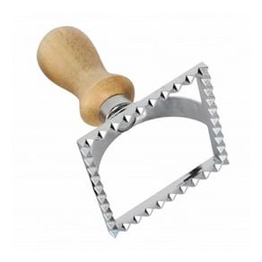 Cortador Ravioli Quadrado - Wincy Inox/Madeira 10x6,5cm